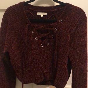 pacsun tie up sweater